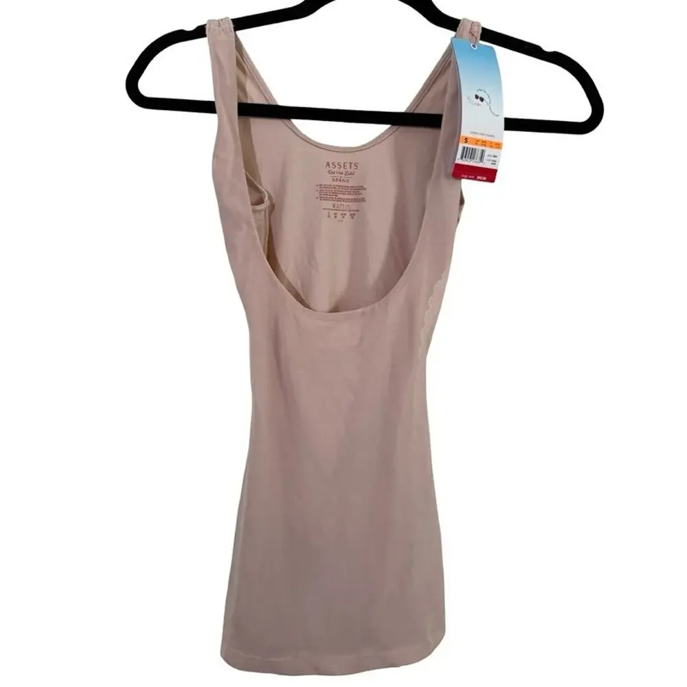 Assets Red Hot Label Spanx 1684 Rose Dust Luxe Lean Open Bust Tank Shaper Cami S